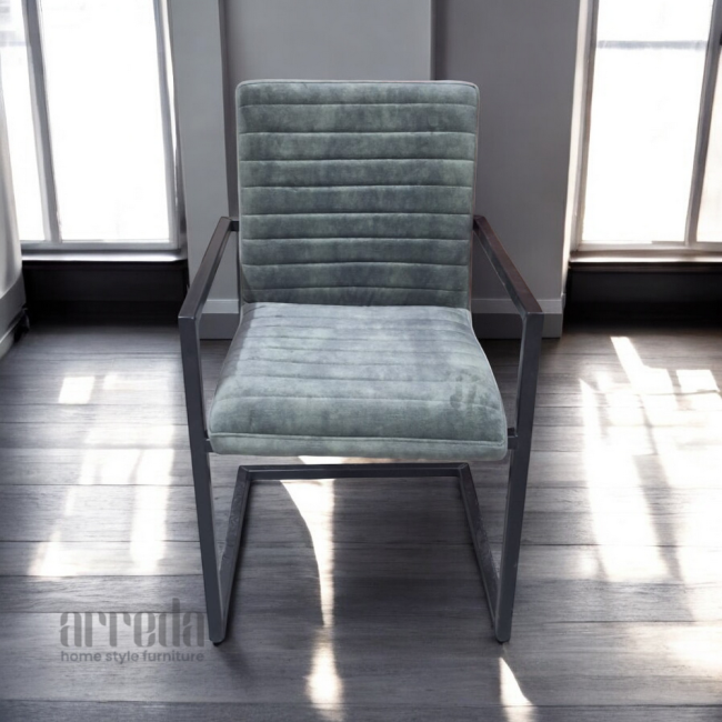 Scaun de stofă sabina adore dark grey