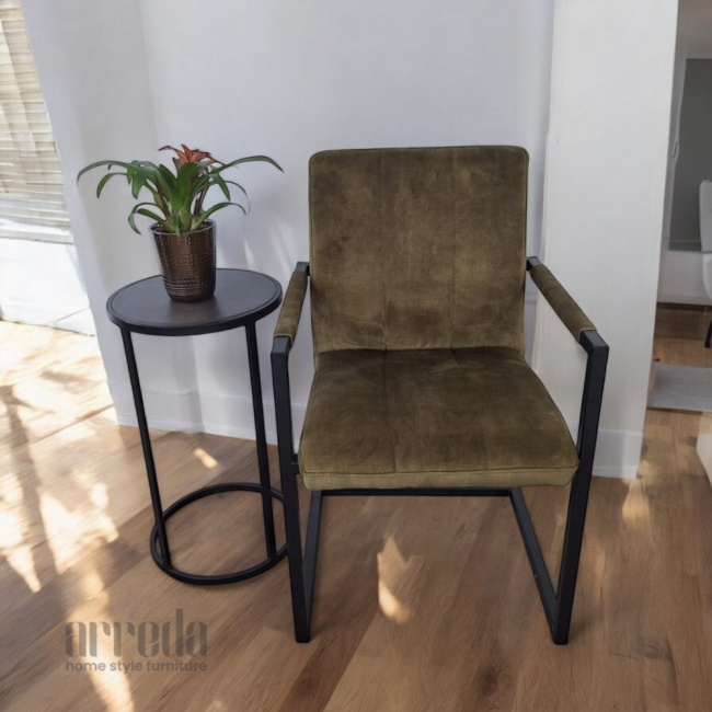 Scaun de stofă safira dark green