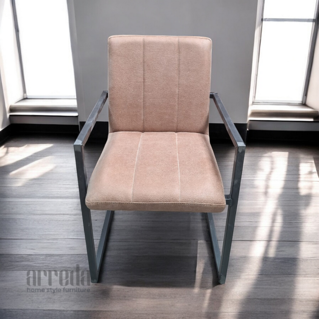 Scaun de stofă safira relax caramel