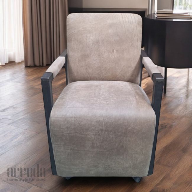 Fotoliu din piele naturală fat boy piele africa tin