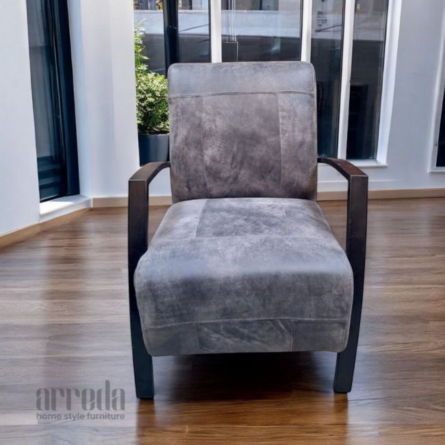 Fotoliu din piele naturală combo piele africa moro
