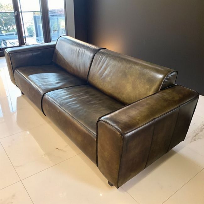 Canapea de piele naturală tupolev 3 locuri piele amazon